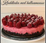 kladdkaka med hallonmousse