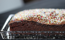 sjokoladde kake langpanne