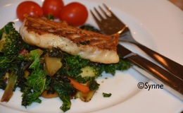 torsk med brokkoli og grønnkål