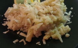 Risotto med vit sparris