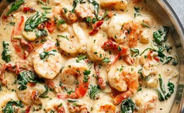 creamy garlic butter tuscan shrimp