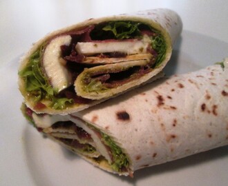 Italienske Wraps med Skinke og Mozzarella