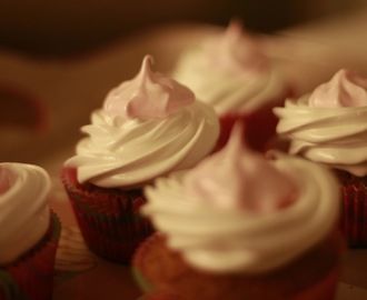 Cupcakes med Flødebollefrosting