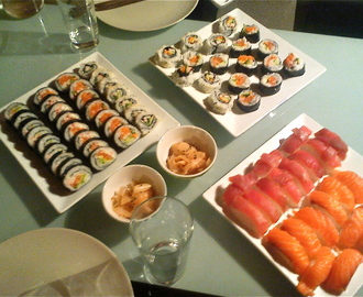 homemade Sushi og godt selskab.