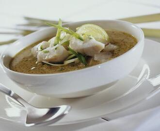 Kokossuppe med torsk og thaikarry