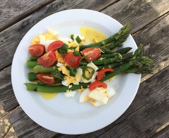Luksus frokost - grønne asparges med æg