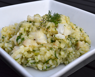 Risotto med fisk og safran