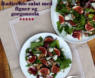 Radicchio salat med figner og gorgonzola ost