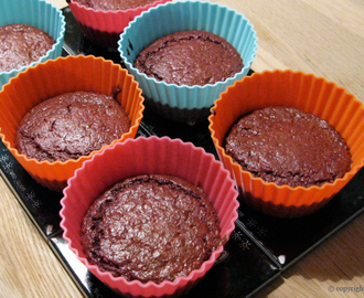 Mel-fri muffins med chokolade og rødbede