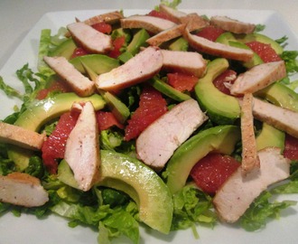 Salat med Kylling og Grapefrugt
