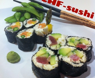 LCHF-sushi med blomkåls-ris