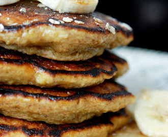 Glutenfri pandekager med havregryn og banan