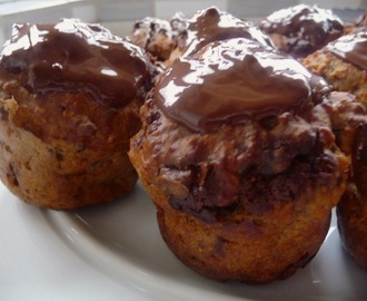 Bananmuffins med chokolade