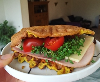 Low-carb vaffel sandwich