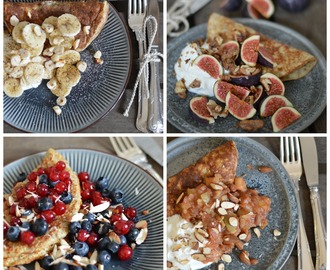 Healthy breakfast pancakes…with endless ways of topping variations…