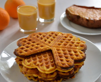 Vafler med søde kartofler - glutenfri og mælkefri