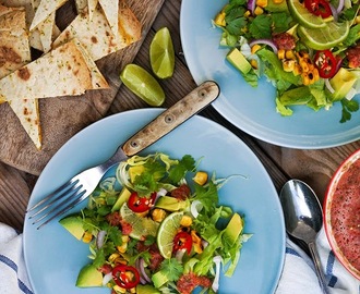 NEM AFTENSMAD: QUESADILLAS MED MEXIKANSK SALAT & PICO DE GALLO