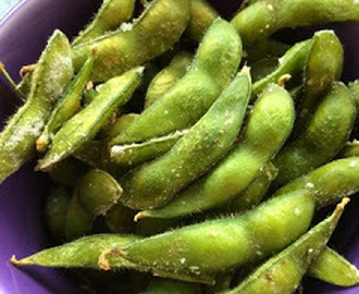 Saltet og sprøde edamame bønner