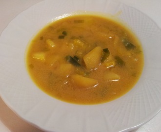 Kartoffel-karry-kokos suppe