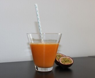 Juice med mango og passionsfrugt