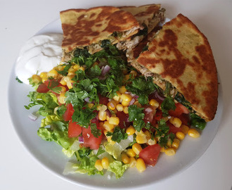 Quesadillas med Mexicansk Salat