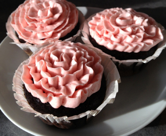 Forårsblomst-cupcake (uden mælkeprodukter)