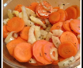 Glaserede gulerødder og fennikel