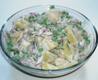 Kartoffelsalat med Ærter