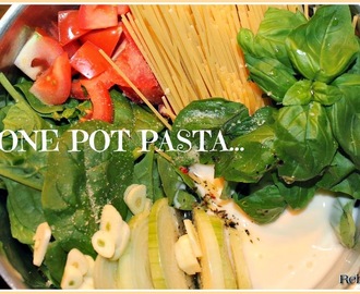 One pot pasta med skinkestrimler
