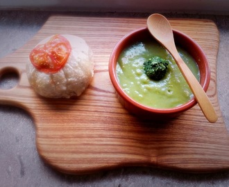 Grøn suppe med pesto