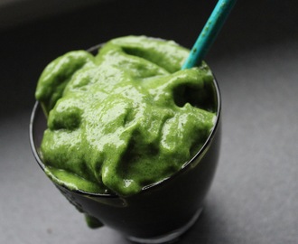 Grøn smoothie - smagen af flødeis!