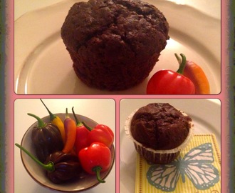 Lækre luftige chokolade muffins (med chili)