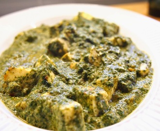 Palak Paneer - intialaista pinaattijuustoa suomalaisella kotijuustolla