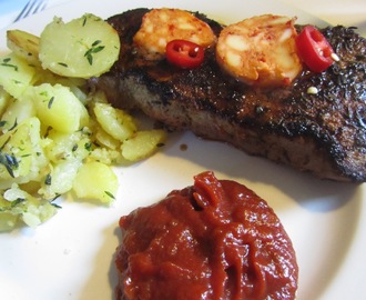 Cajun blackened steak ja sörsselit