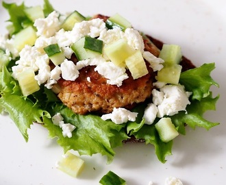 SOYBEAN MEAL WITH RYE BREAD & FETA  CHEESE