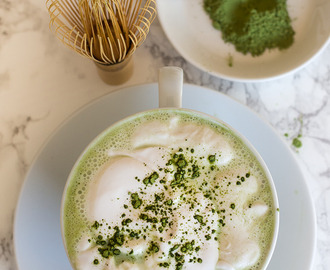 Kookos-Matcha Latte & Keksit (Gf, V)