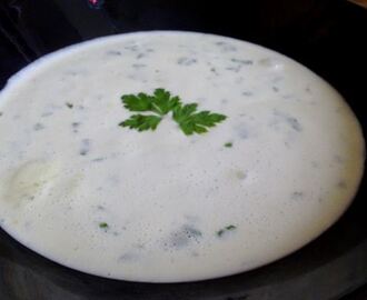 Sinihomejuustokeitto/Blue cheese soup