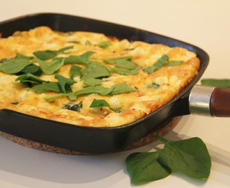 Frittata pinaatilla ja fetalla