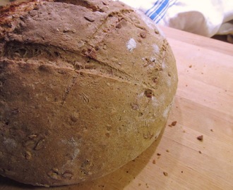 Leipäkokeilu: Sekaleipä juureen – A Bread Experiment: Mixed Grain Bread with Sourdough