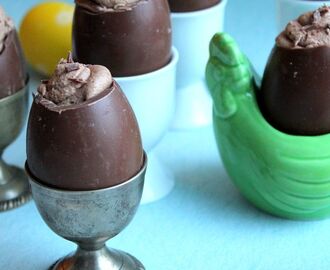 Pääsiäisen hauska herkku - suklaamoussella täytetyt suklaamunat