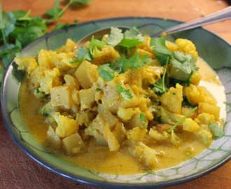 Kuukauden kasvis - kukkakaali: kukkakaali-perunacurry