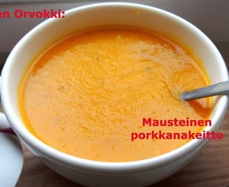 Mausteinen ja kevyt porkkanakeitto