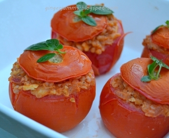 Ohratäytteiset tomaatit
