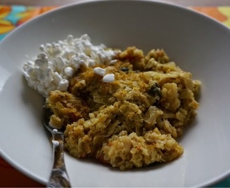 Kaali-quinoalaatikko / guiso de repollo y quinoa