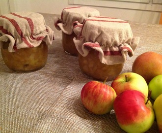 Omenahilloa vaniljalla ja kuutiouduilla paloilla