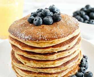 Blueberry Banana Almond Flour Pancakes