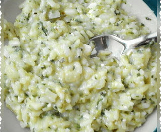 Feta-pinaatirisotto