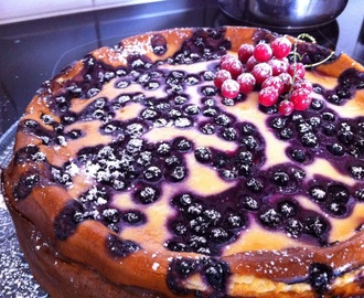 Mustikkajuustokakku / Blueberry cheesecake