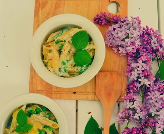 Herne-juustopasta / Cheese pasta with peas