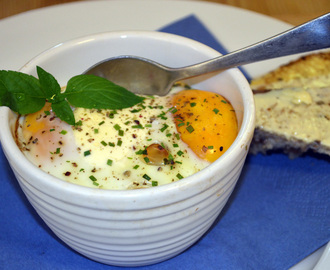 Egg Cocotte med røklaks og sjampinjong